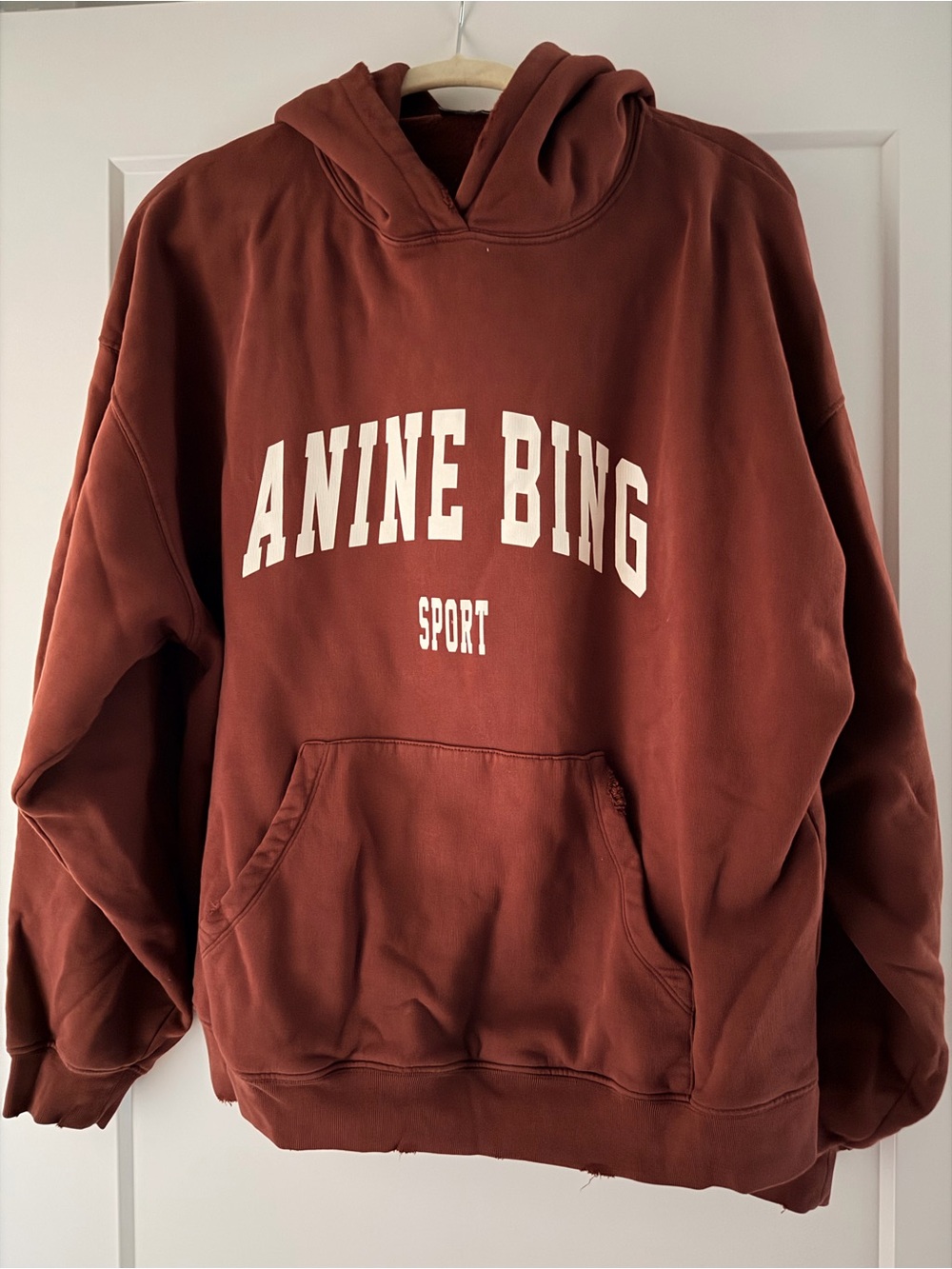 ANINE BING Harvey Sweatshirt in the Dark Cherry/Burgundy